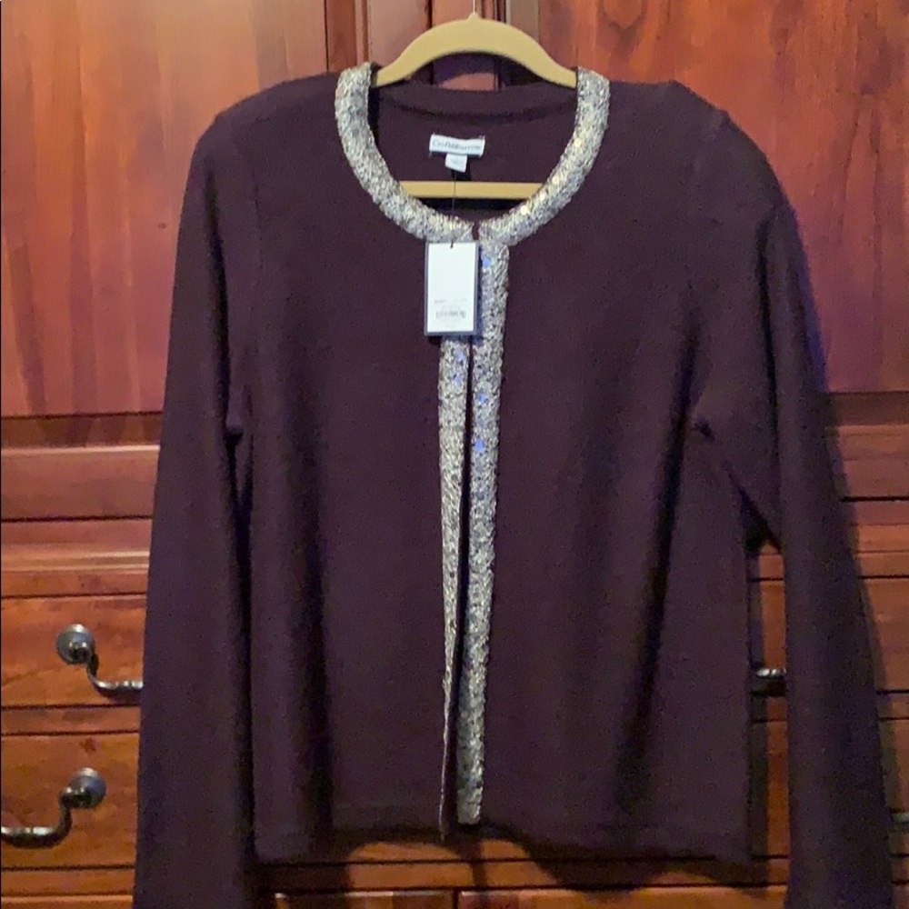 Brown & Silver dress cardigan
